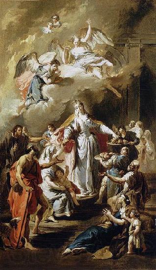 Giambattista Pittoni St Elizabeth Distributing Alms France oil painting art